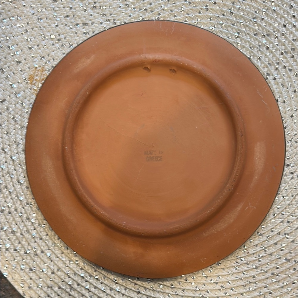 Vintage Terracotta Greek Decorative Plate Souvenir Mythology Gods Goddess (Made - Picture 5 of 12